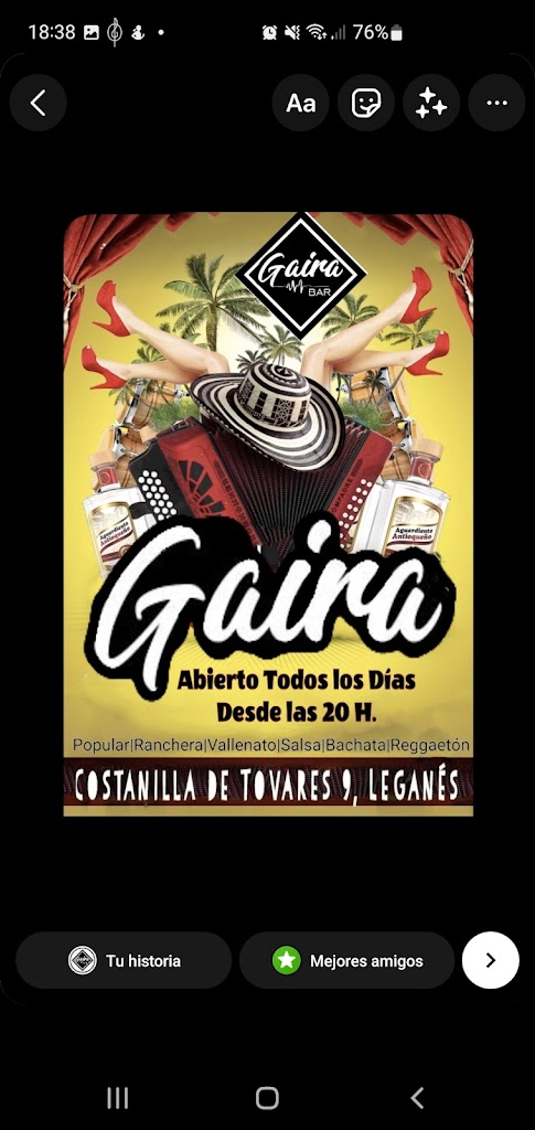 Gaira Bar — Carta