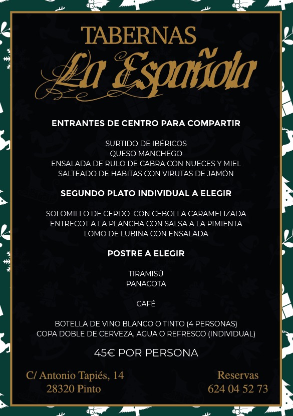 Tabernas La Espanola Pinto — Carta