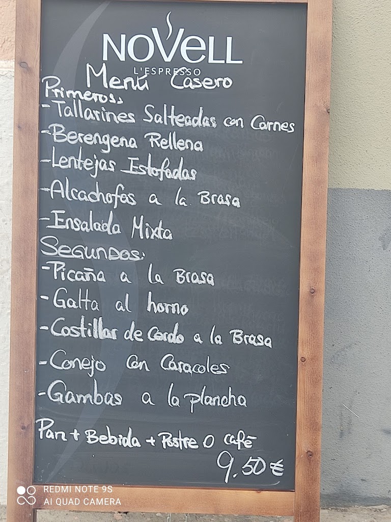 Bar-Restaurant Nou Somni — Carta