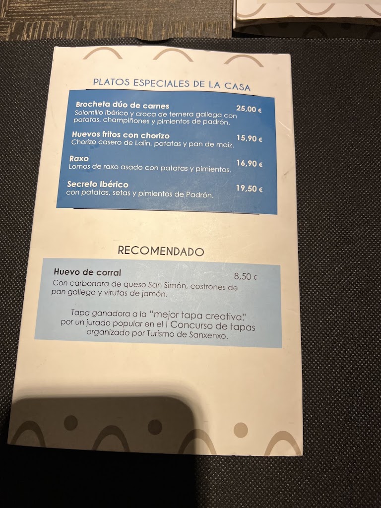 Azor Jamoneria — Carta