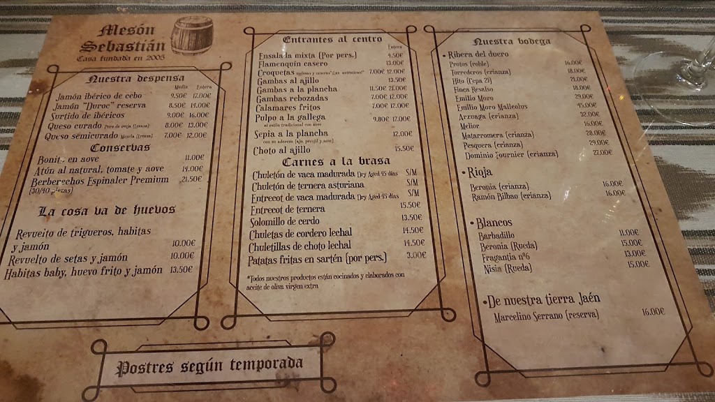 Meson Sebastian — Carta