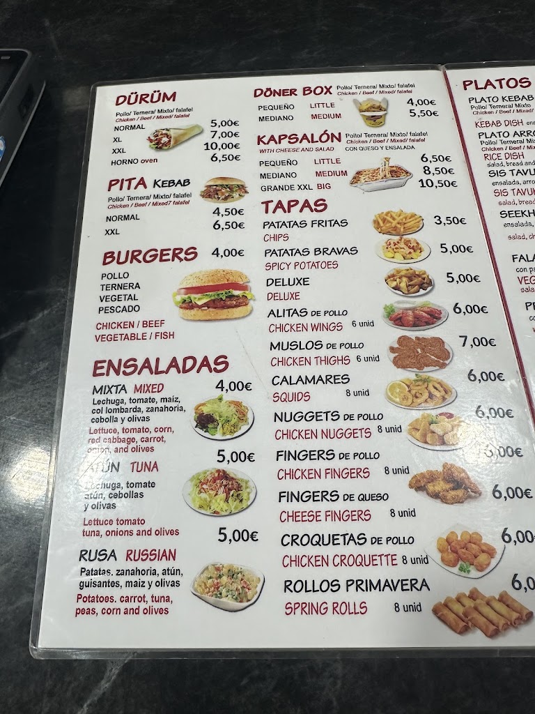 Big Bites Doner Kebab - Authentic Taste in Lloret de Mar — Carta