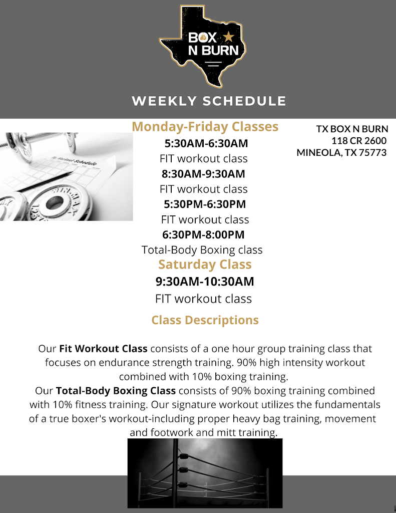  Texas Box N Burn, LLC.