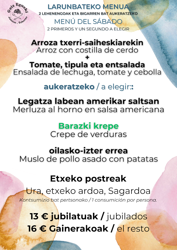 Goiz Eguzki Gizarte-Etxea/Centro social Goiz Eguzki — Carta