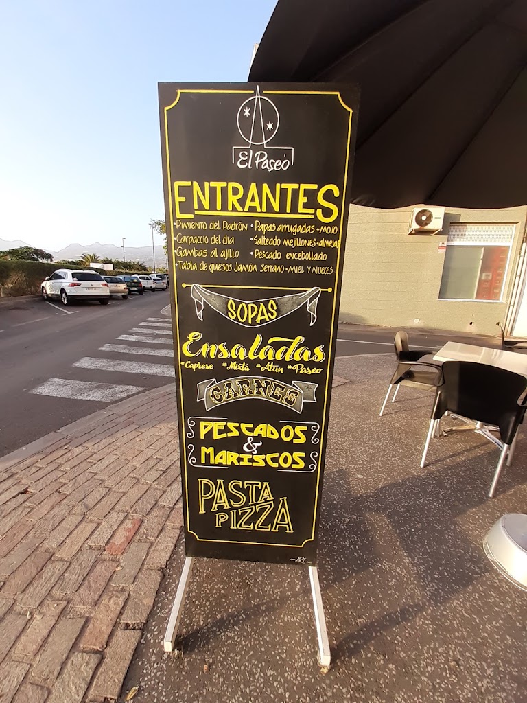 Restaurante "El Paseo" — Carta