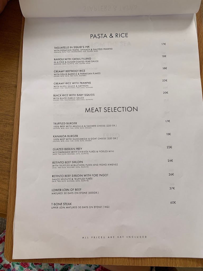 Kanaloa Marbella | Restaurante en Marbella — Carta