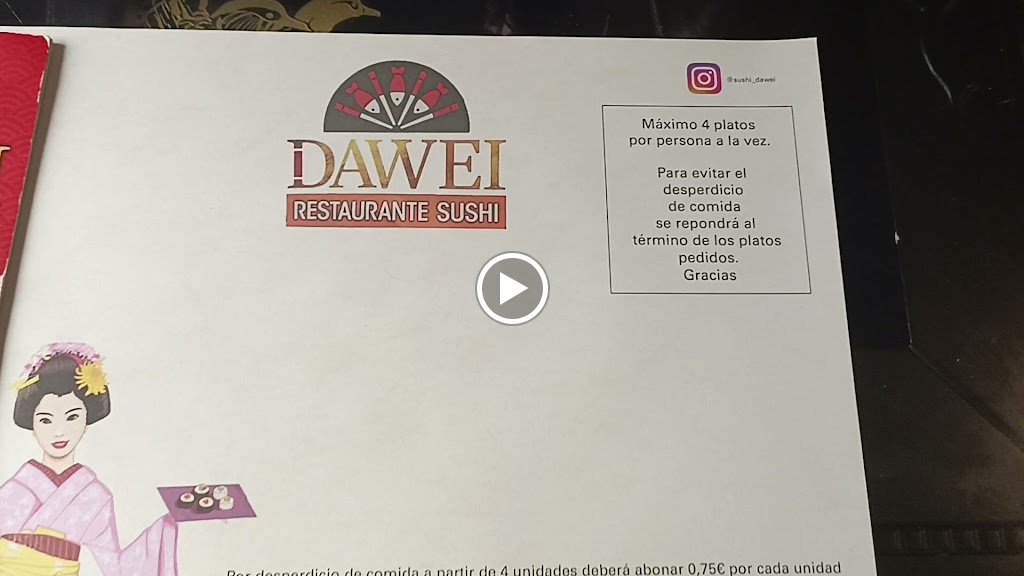 DAWEI restaurante sushi — Videos