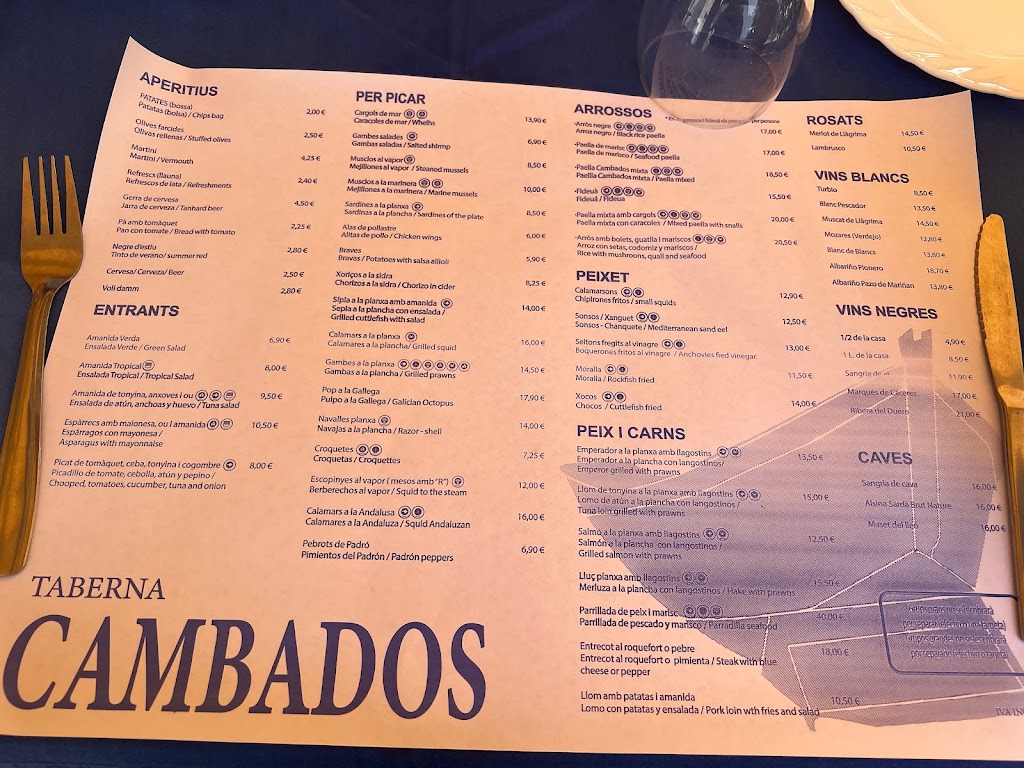 Cambados Mataro — Carta