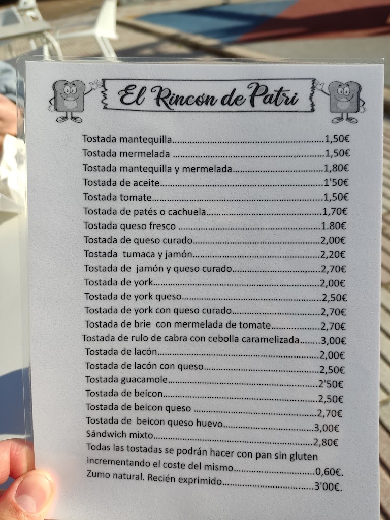El Rincon de Patri — Carta