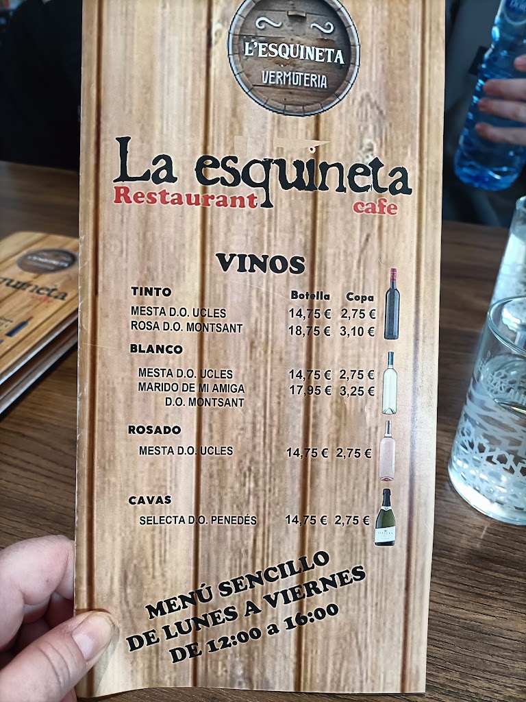 Restaurante Braseria L'Esquineta — Carta