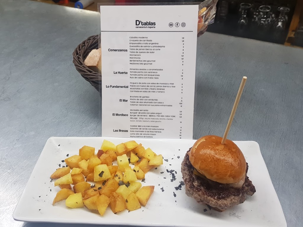 Bar D'tablas taperia — Carta