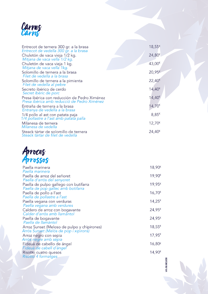Sunset Castelldefels — Carta