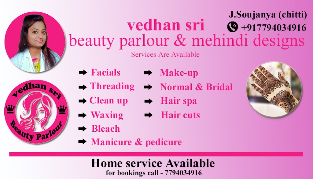 Vedhan Sri Beauty Parlour Only For Ladies Home Service Available