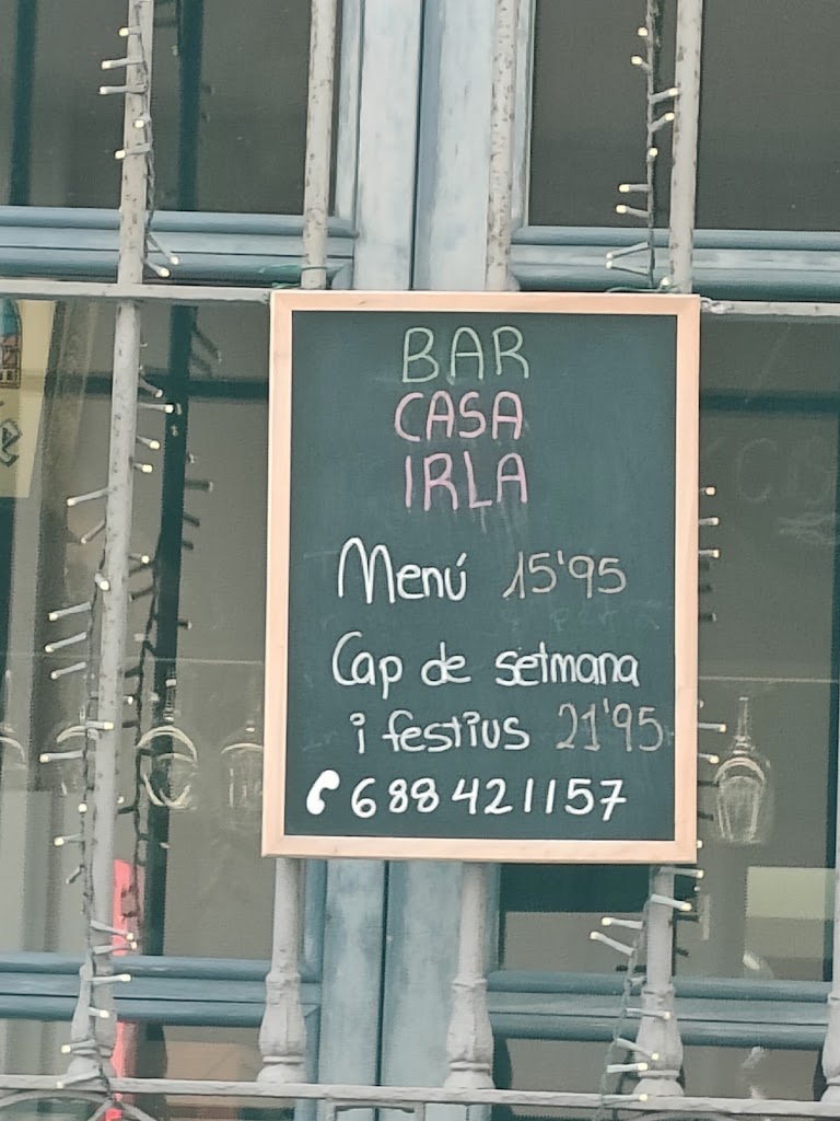 Bar Restaurant Casa Irla — Carta