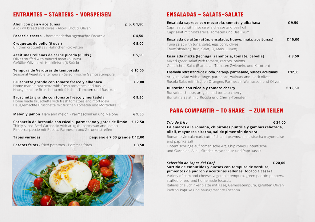 Pizzeria Da Luigi — Carta