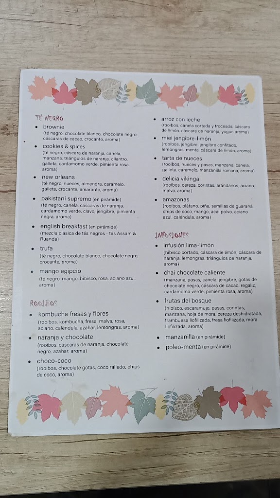 Bimba's Caffe — Carta