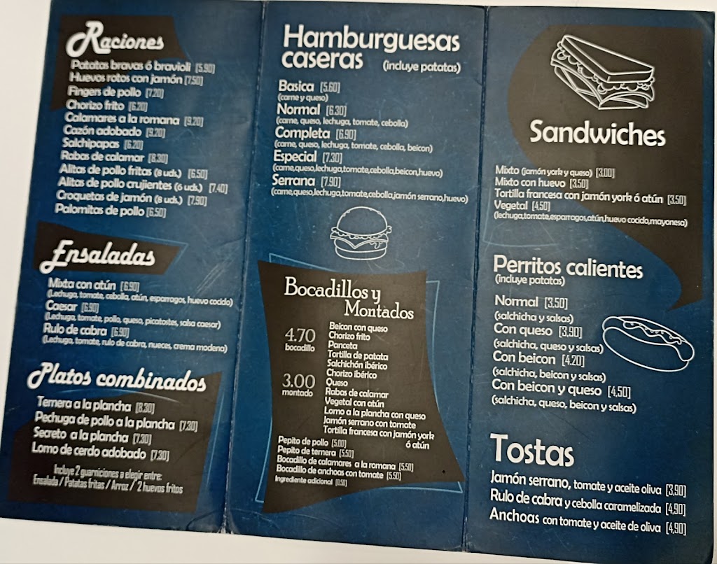 EL CINE CAFE & BAR — Carta