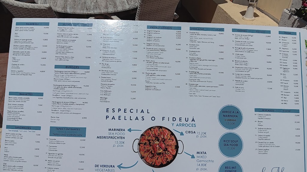 Restaurante La Maina — Carta