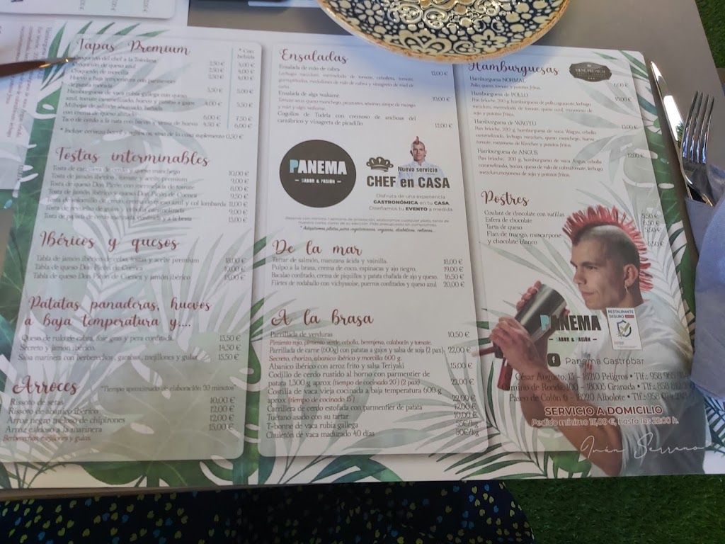 Panema Gastrobar-Albolote — Carta