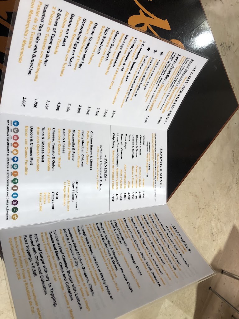 The cafe La Trocha — Carta