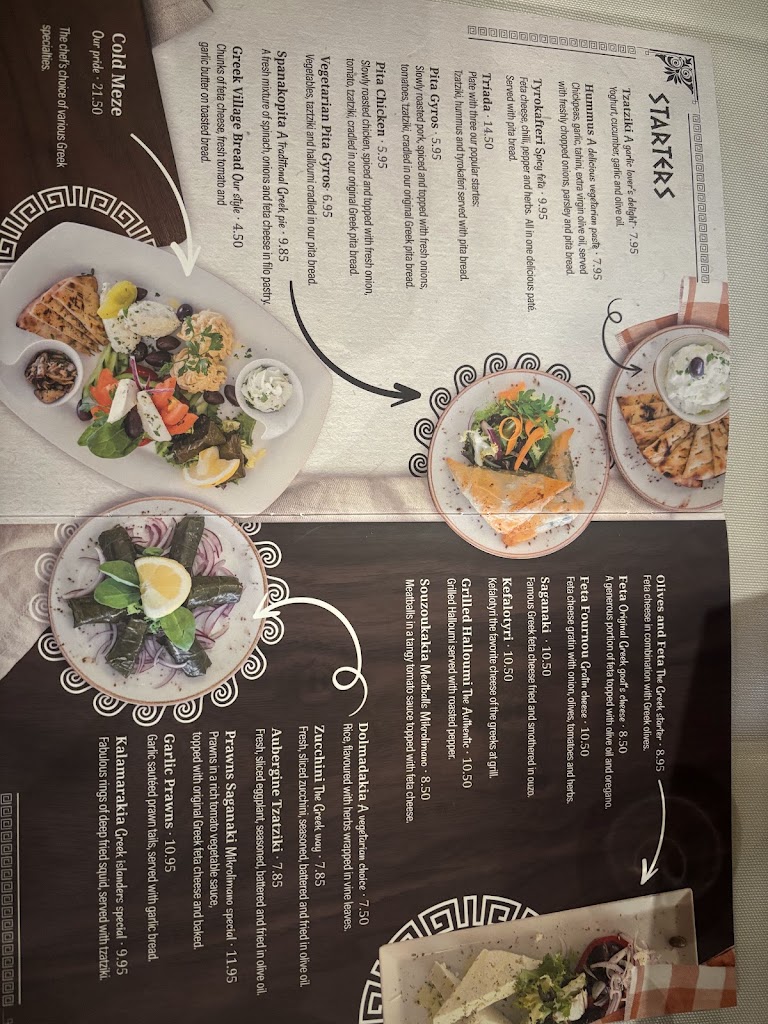 Restaurante Greek Village — Carta