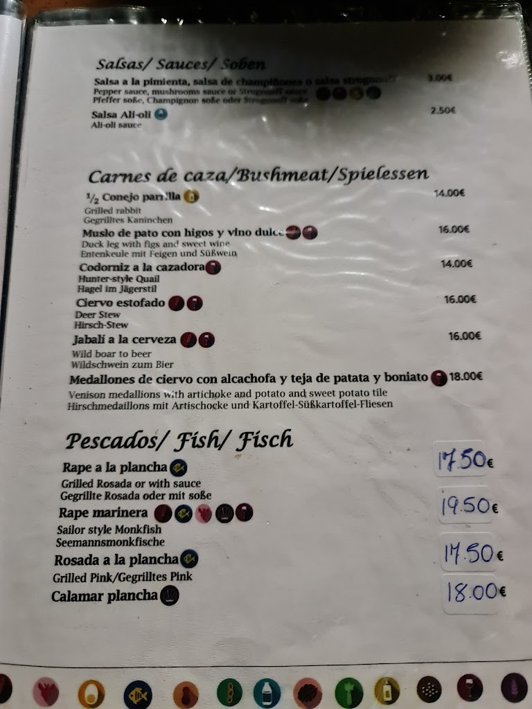 Meson El Corzo — Carta