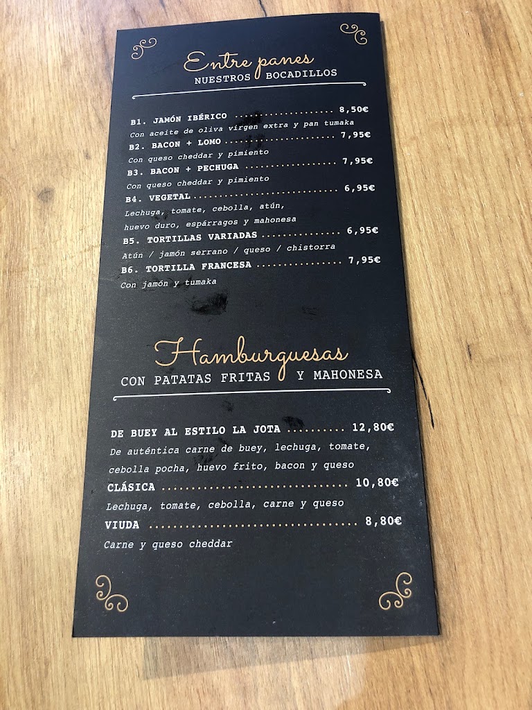 La Jota - Estacion Cervecera — Carta