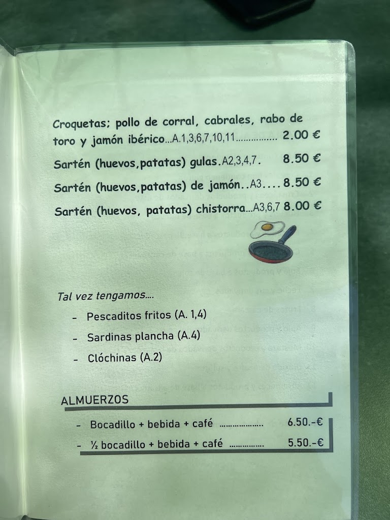 La Taberna De Brus — Carta