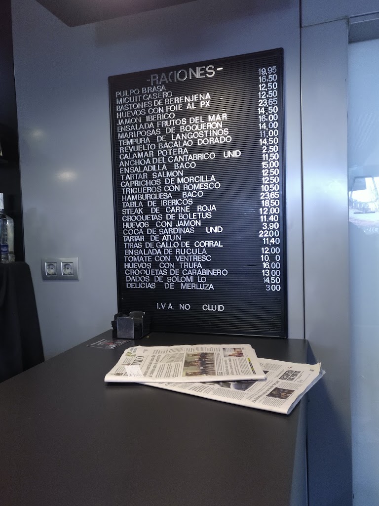 Restaurante Baco Getafe — Carta