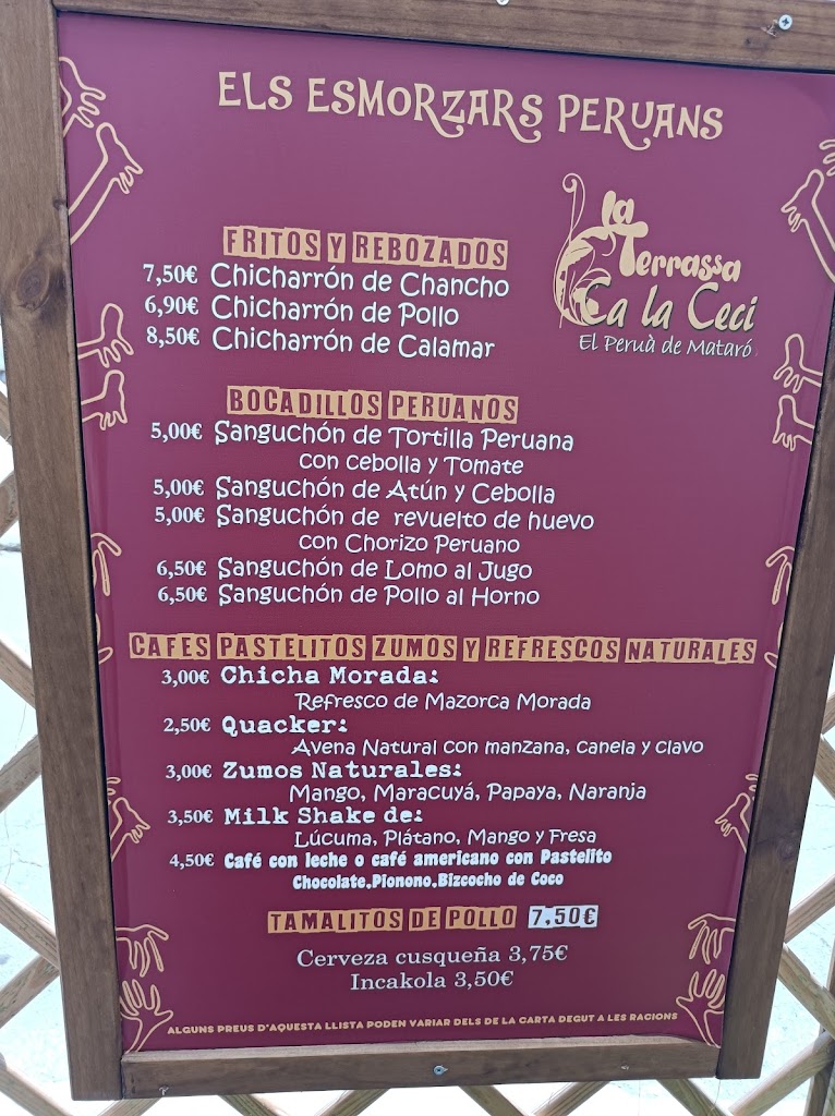 Ca La Ceci — Carta