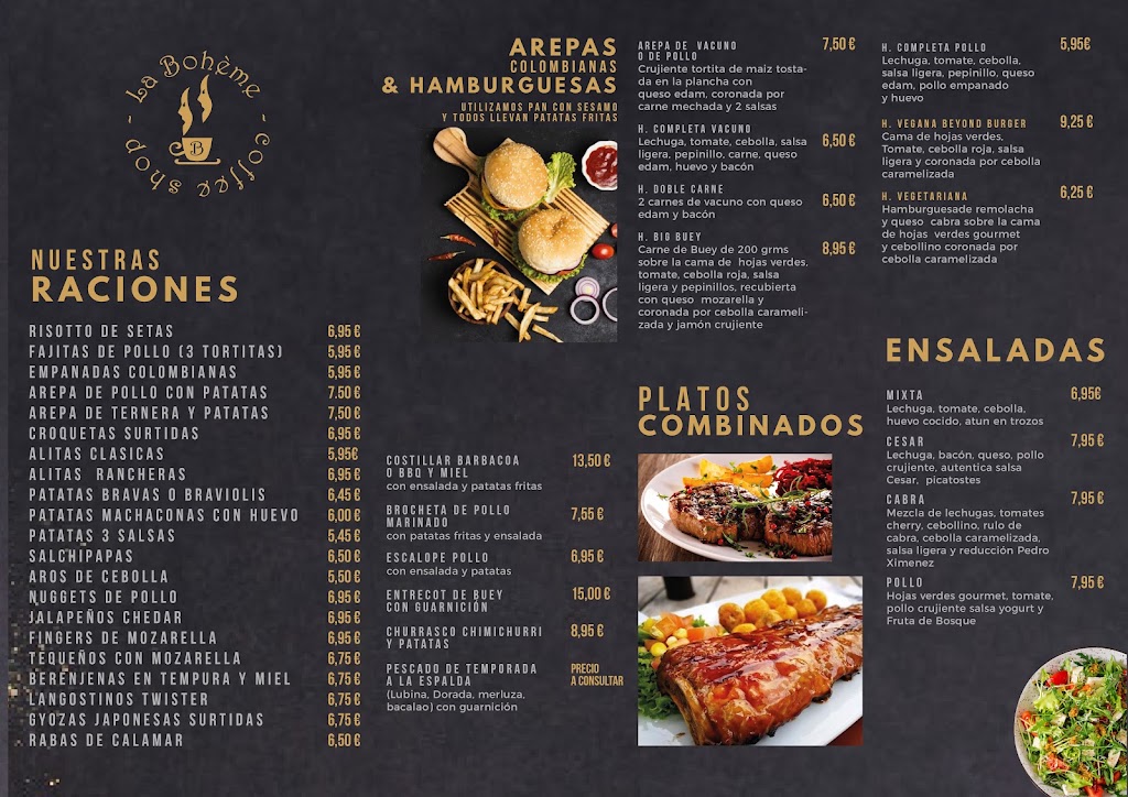 La Boheme de Navalcarnero — Carta