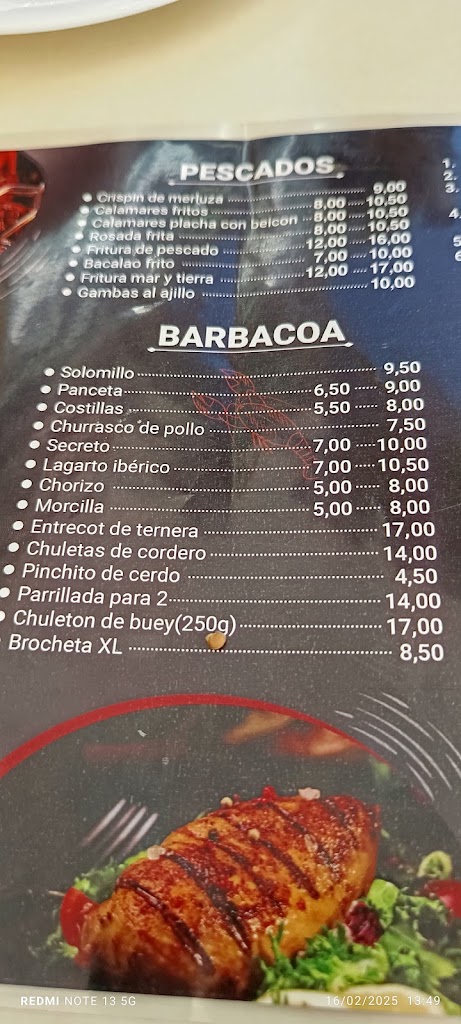 Bar Patacon granja 400 — Carta