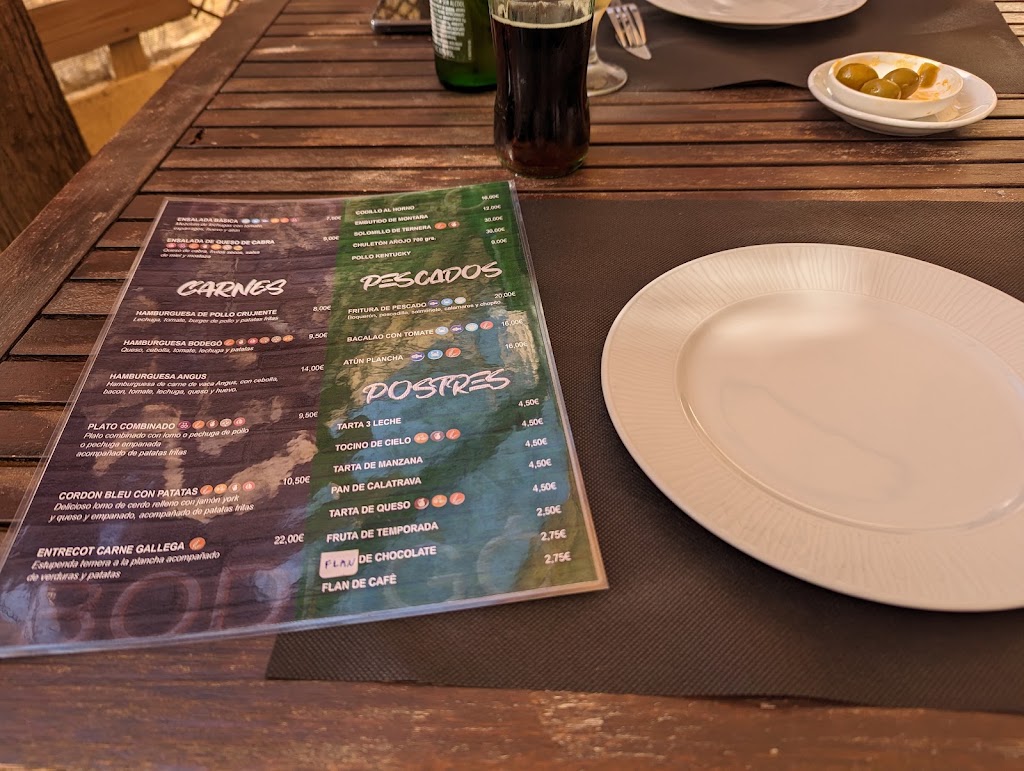 Cerveceria Bodego — Carta