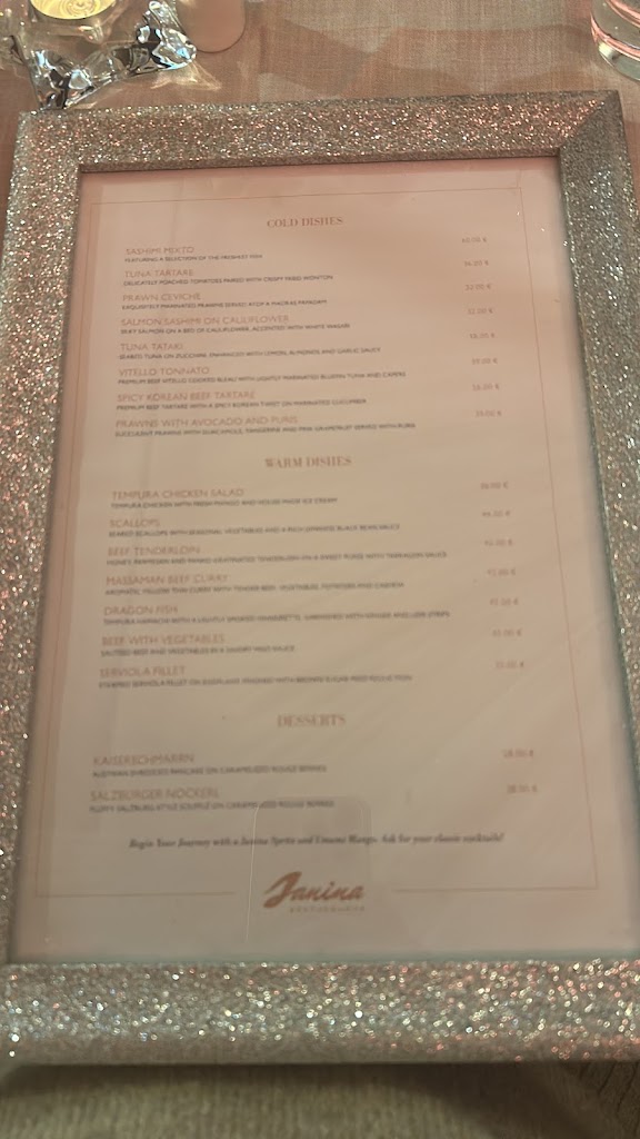 Janina Restaurante — Carta