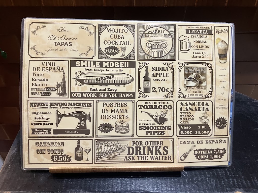 Restaurante el Camino — Carta