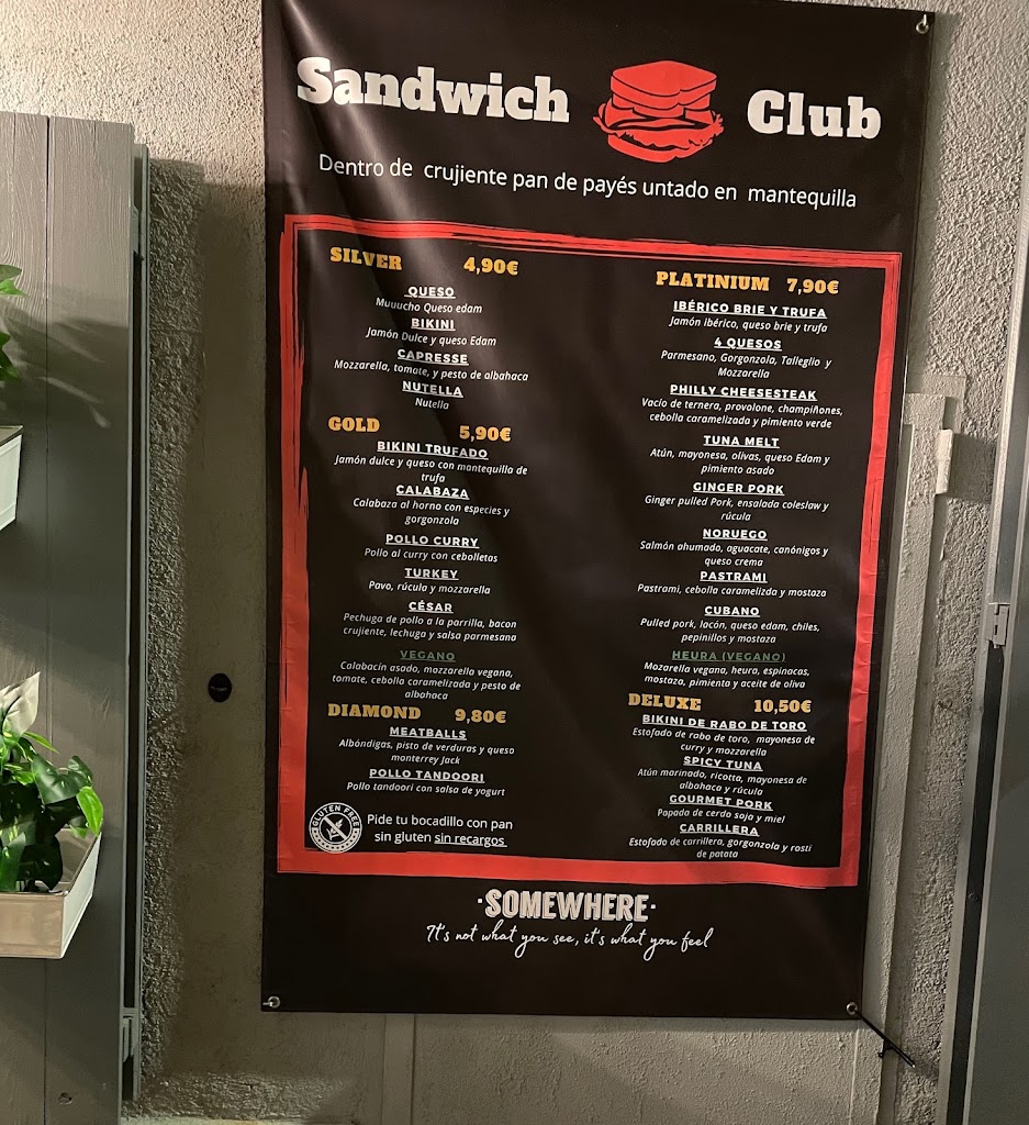 Somewhere Cafe — Carta