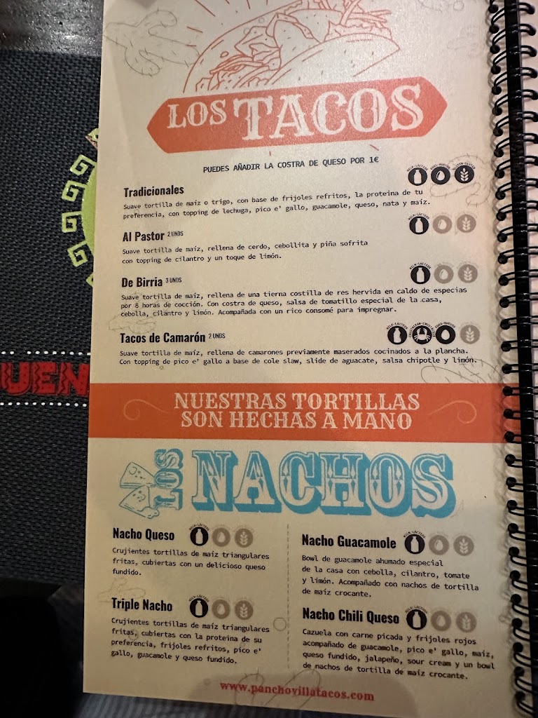 Pancho Villa Madrid — Carta