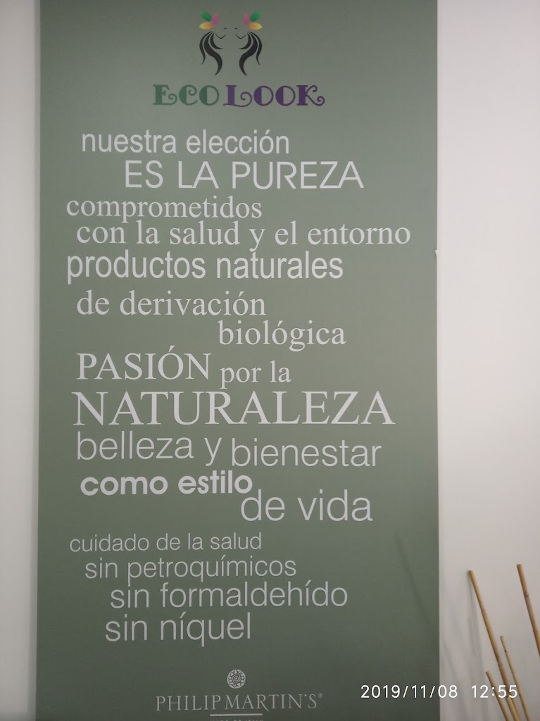 Eco Look, peluqueria y estetica natural. Belleza saludable — Carta