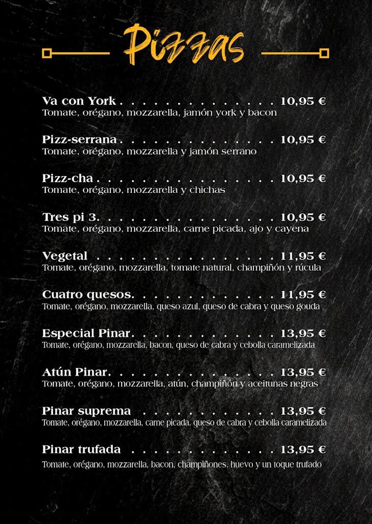 El Pinar — Carta