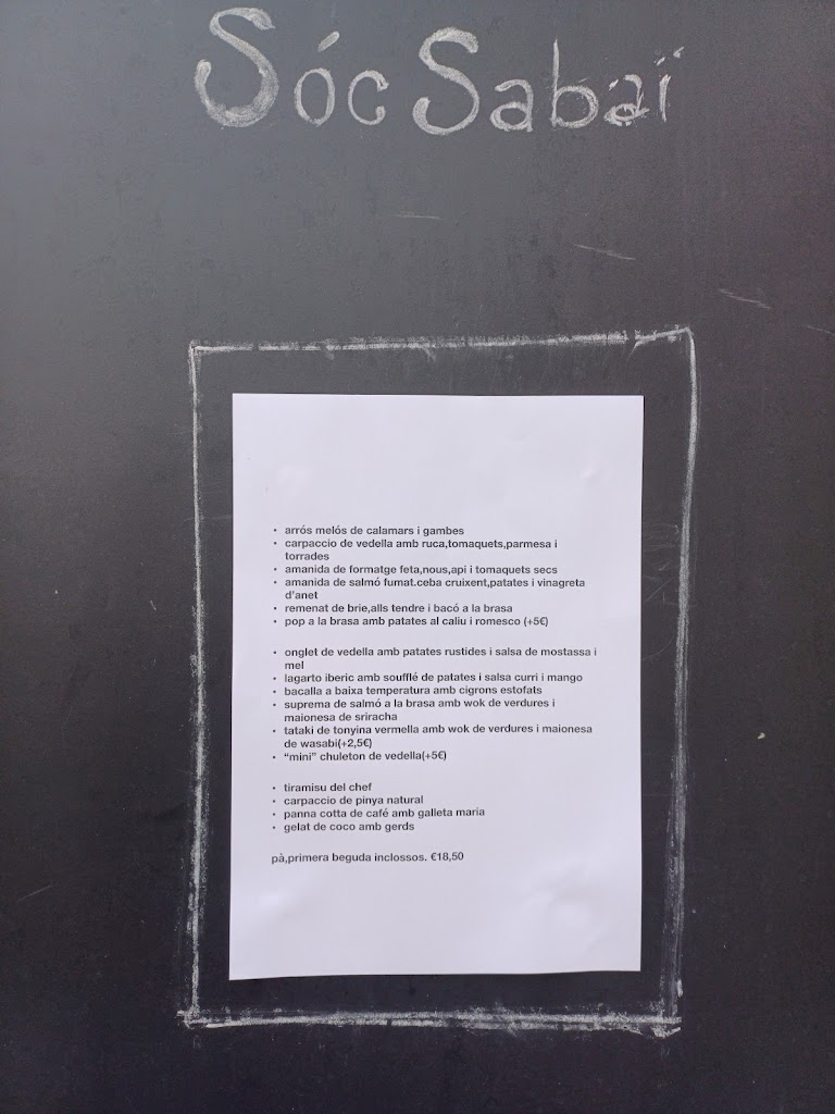 Restaurante Soc Sabai — Mas recientes