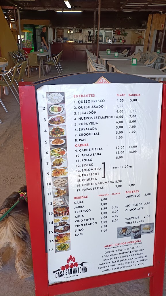 Guachinche Casa San Antonio — Carta