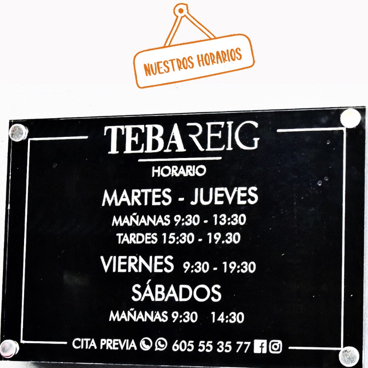 Teba Reig - Peluqueria & Estetica — Carta