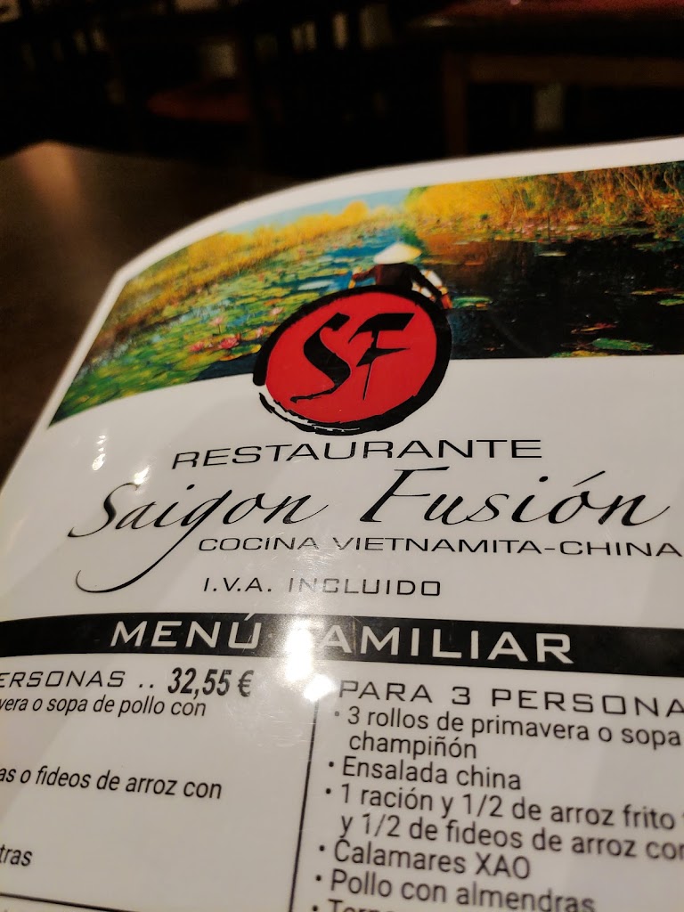 Restaurante Saigon Fusion — Carta