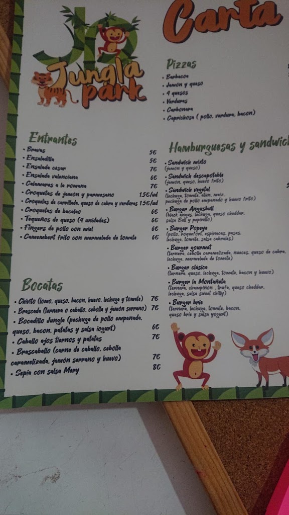 Jungla Park Sueca — Carta