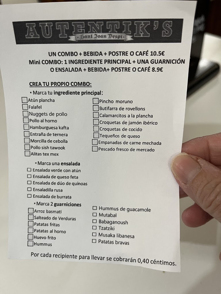 AUTENTIK'S — Carta