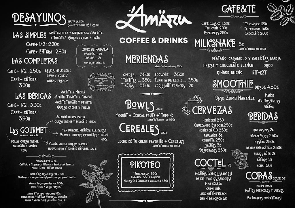Amaru Coffee and Drinks — Carta