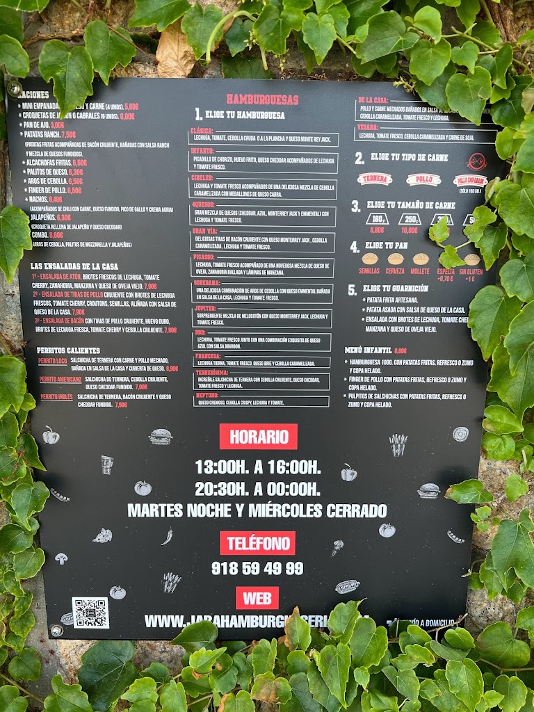 Hamburgueseria Jara — Carta