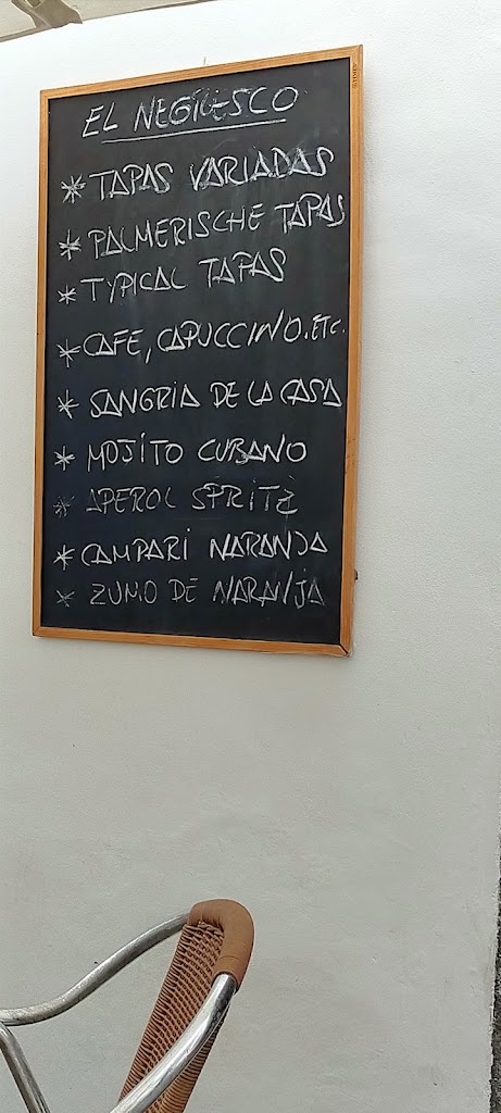 Restaurante El Negresco — Carta