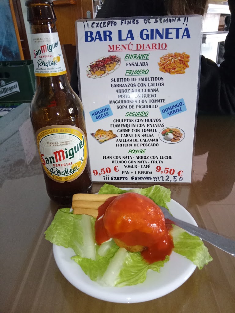 Cafe Bar La Gineta — Carta
