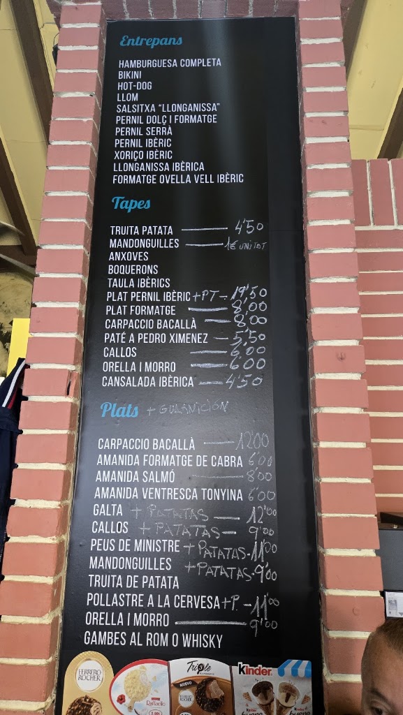 BAR CASA MASO — Carta